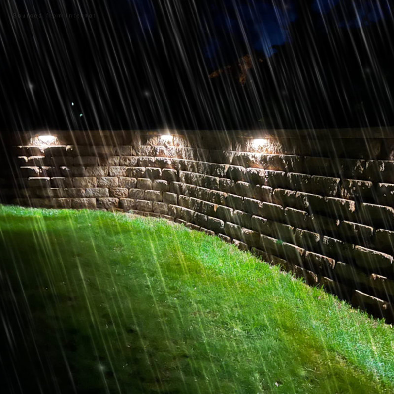 Angolo 12" Low Voltage LED Hardscape Light, Retaining Wall and Paver Step Light, 0.9” H x 12” W x 2.91” D