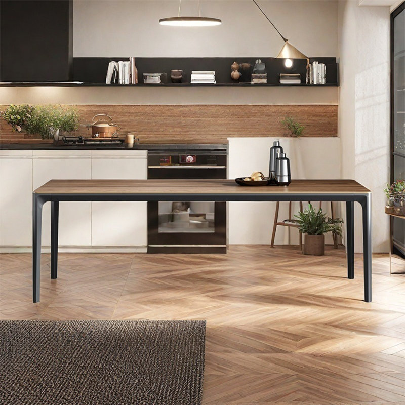 Solid wood dining table simple household rock tabl, 29.53"H x 86.61"L x 39.37"W