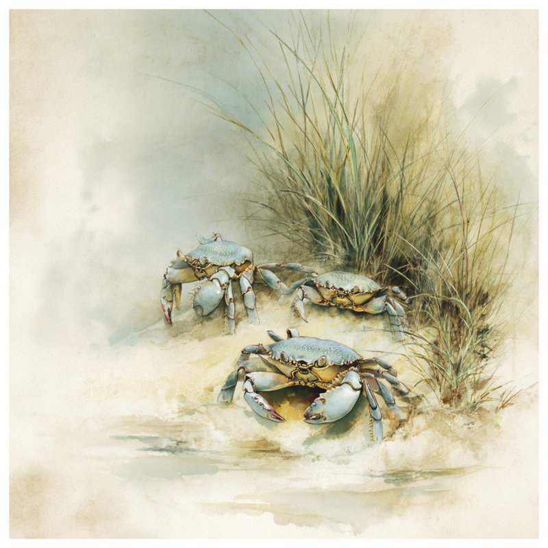 Rideaux de douche Crabs On Sandy Beach, L 70 po x H 93 po