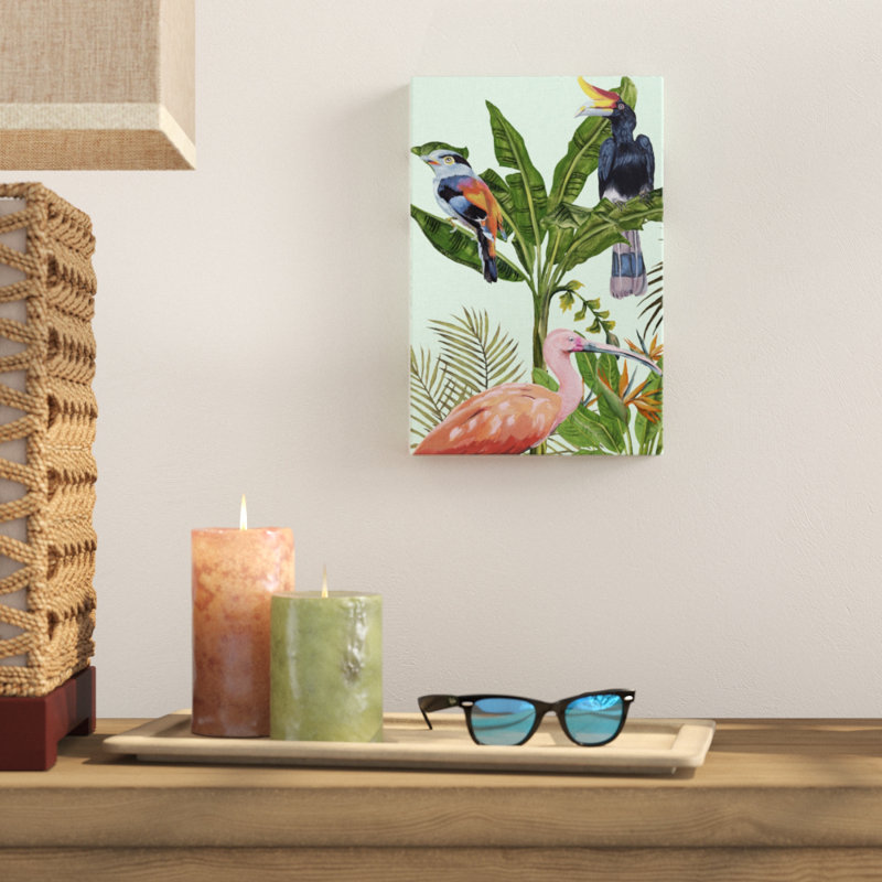 Birds Paradise I by Melissa Wang - Painting, 30cm H x 20cm W, Wrapped Canvas