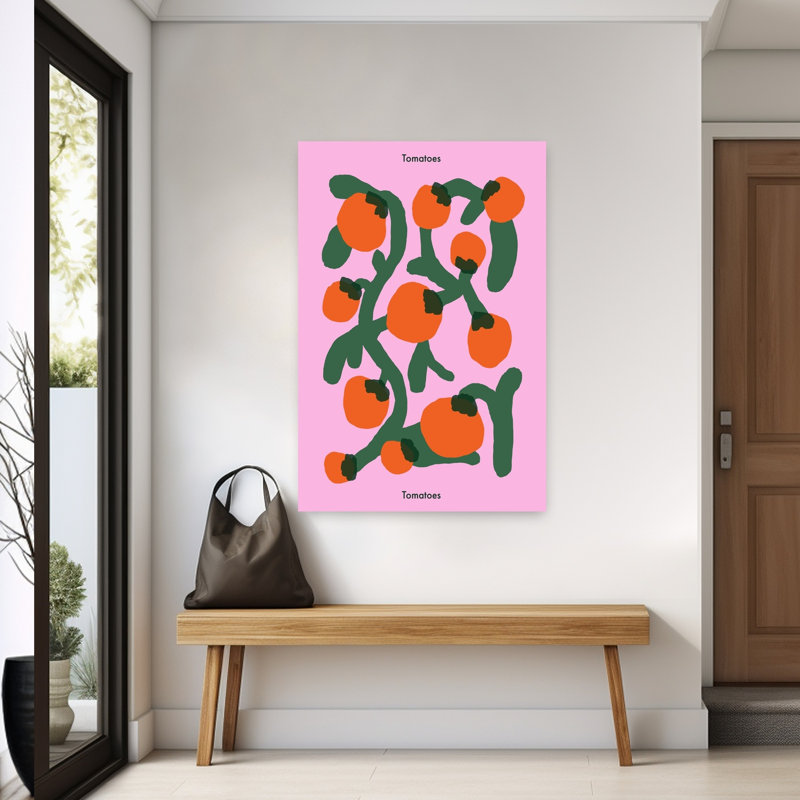 «Vibrant Pink Tomatoes», art mural, H 60 po x l 40 po