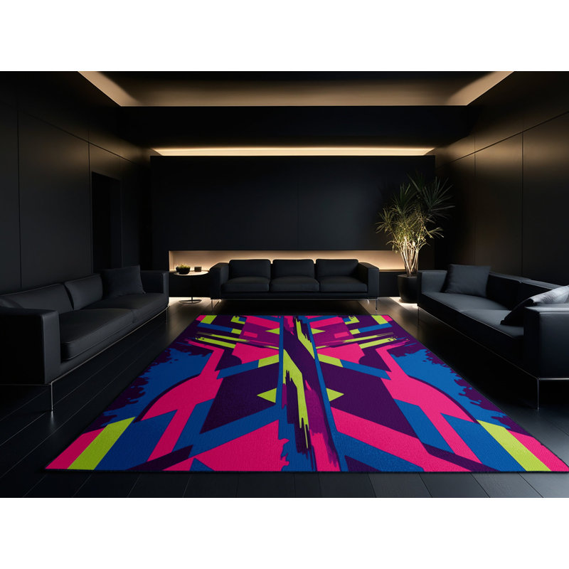 Chromatic Pulse Rug, Square 3'
