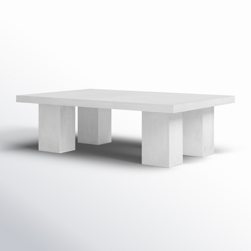 Maximus Coffee Table, Ivory, 16" H x 53" L x 35" W