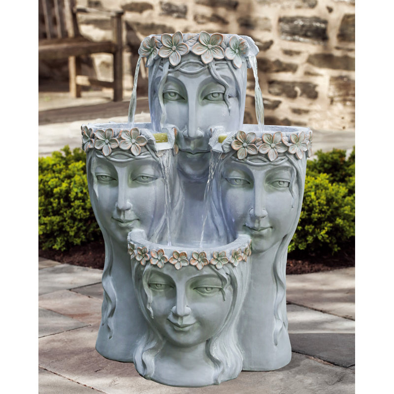 Fontaine en résine pour fille avec lumière DEL