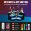 Tablette de présentation de bouteilles de boissons alcoolisées à DEL, support de bar mural à 2/3/4 niveaux, rétroéclairage RVB 16 couleurs, télécommande et contrôle d'application pour bar, restaurant et boîte de nuit-477841863