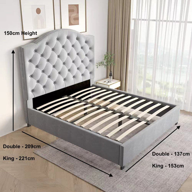 Thigpen Upholstered Velvet Bed