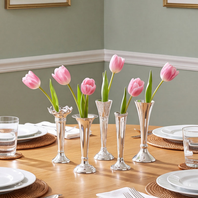 Set Of 5 Single Stem Vase