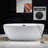 67" x 32" Freestanding Double Ended Soaking Acrylic Bathtub, White-50251259