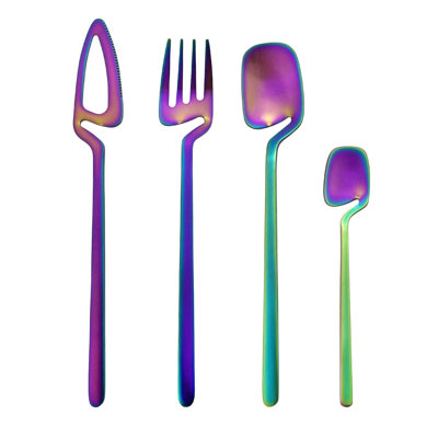 32-Piece Stainless Steel Flatware Set For 8, 304 Grade  Silverware Set With Hangable Design For Home Kitchen And Restaurant Use