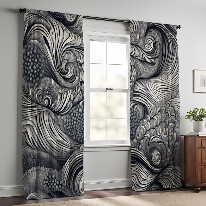Paire de rideaux semi-transparents en polyester Graden, L 20 po x L 61 po