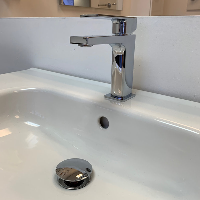 Single-Hole Bathroom Faucet, Chrome, No