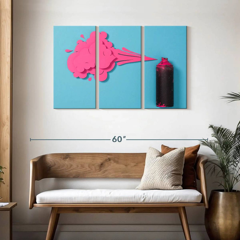 Senne Creative rose, peinture en aérosol, H 28 po x l 45 po