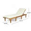 WOOD CHAISE LOUNGE W/ CUSHION-634247302-634247321