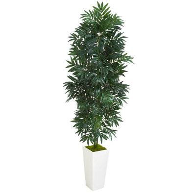 60'' Faux Palm Tree in Ceramic Planter