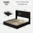 Bed Frame With Storage Drawers And Tufted Headboard Velvet Upholstered Platform, Led Light Wingback-1334576380-1334576382