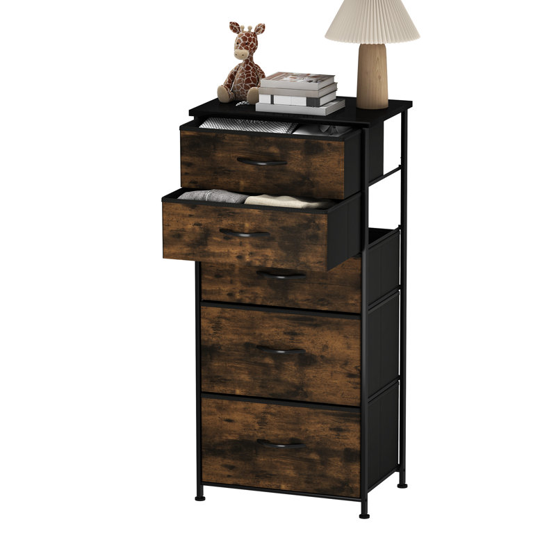 Altouise 45cm W 5 - Drawer Chest of Drawers