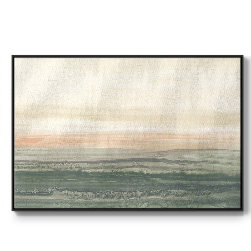 Atlantic Sunrise I, toile encadrée de qualité supérieure - prête à être accrochée, Toile avec cadre flottant noir