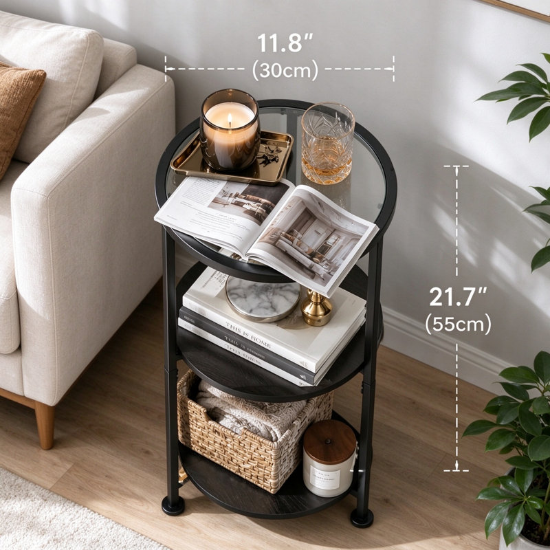 3 Legs Round Side Table