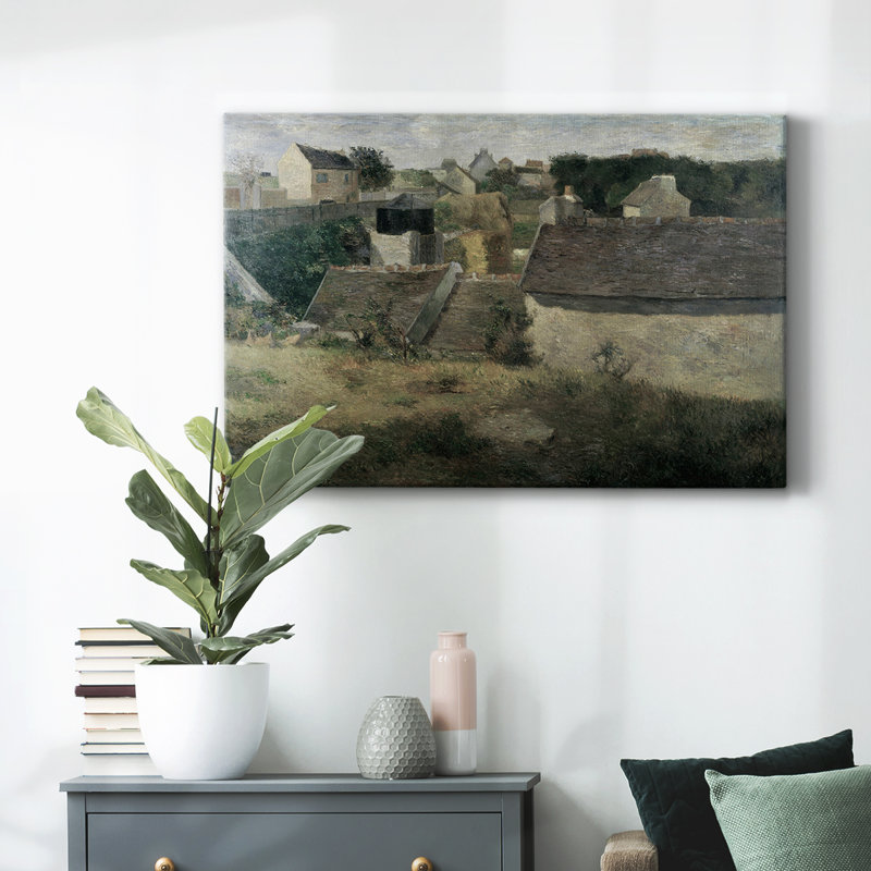 Paysage rétro - CDLXI, reproduction d'art sur toile, H 33 po x l 49 po