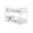 Wooden Bunk Bed Boston White W198cm - Crisp Pine Frame with Convertible Layout