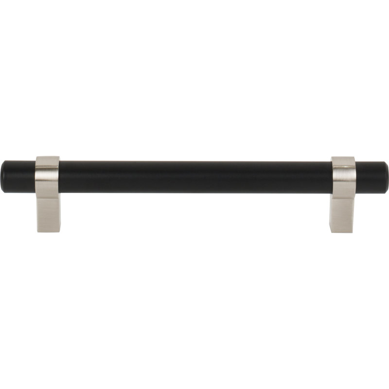 Key Grande Bar / Handle Pull, Matte Black/Stain Nickel