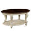Table basse de salon - 3, beige et finition, pieds en bois d'hévéa massif, placage, espace de rangement abondant, pieds faciles à assembler,