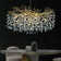 14-Light 39" Dimmable Tree Branches Crystal Linear Chandelier
