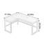 Bureau en bois d'hévéa durable en L-130174430-130174431
