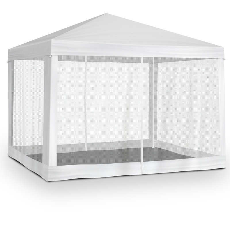 Outdoor Canopy Tent with Mesh Walls, Patio Shelter for Parties, 10'x 10'