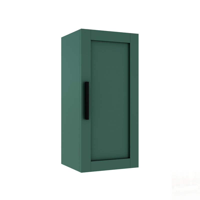 Wall-Mounted Floating Bathroom Vanity Side Cabinet With Door And Shelf, Space-Saving And Stylish Storage Solution, Green