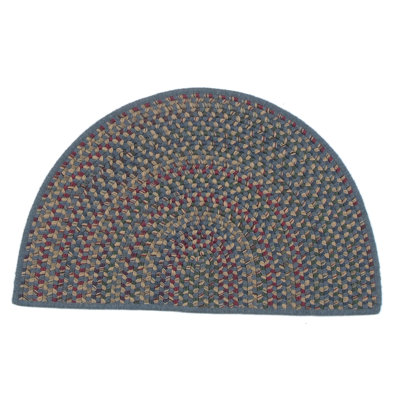 Ensemble de tapis rustique tressé à chevrons bleu 1 pi 6 po x 2 pi 6 po