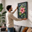 Luminous Hibiscus Botanical 1 Piece Single Picture Frame Wall Art-1523604605-1523604550