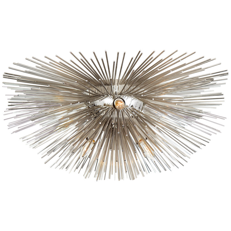 Kelly Wearstler Strada Small Flush Mount, Polished Nickel