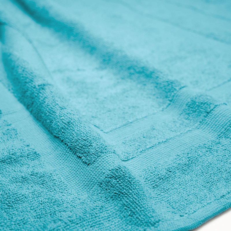 Joktan Terrycloth Bath Mat, Teal Blue