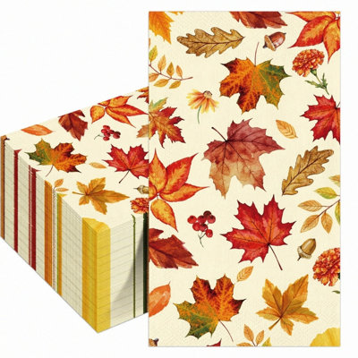 Serviettes décoratives d'automne à 3 plis