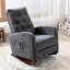 Fauteuil inclinable réglable en gris antique - soutient la tête et les épaules en métal avec des poches de rangement pour plus de commodité