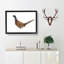 Pheasant Bird in Winter - Framed Print-56704609-56704611