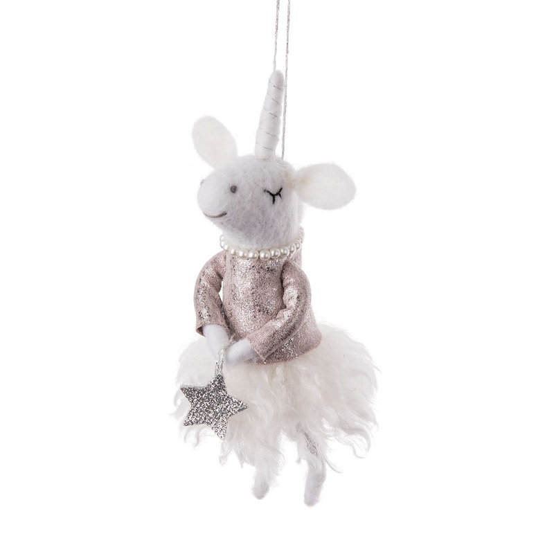 Ornement suspendu princesse licorne