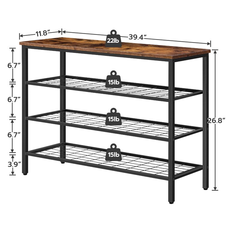 4 Tier Metal Shoe Rack Shelf 16 Pairs Free Standing Storage Organizer  Holder Home Entryway, 1 - King Soopers