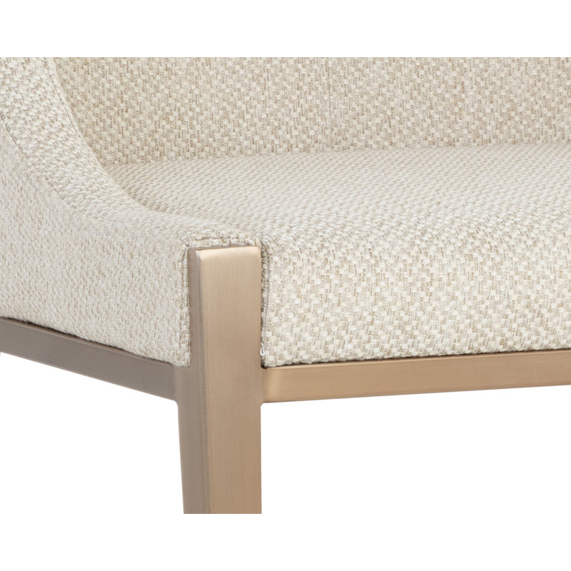 Dionne Upholstered Dining Chair, Cream