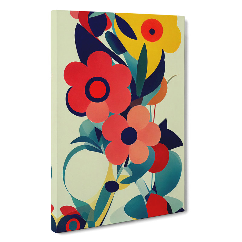 The Abstract Flowers No.6 - Print, No Matte, Wrapped Canvas, 50cm H x 35cm W