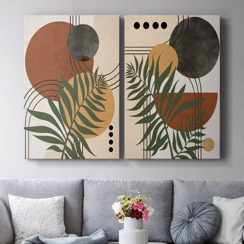Contemporary Palm I-Premium Gallery Wrapped Canvas -Ready to Hang, 60" H x 80" W