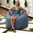 Palmetto Large Round Outdoor Bean Bag Club Chair-1559328224