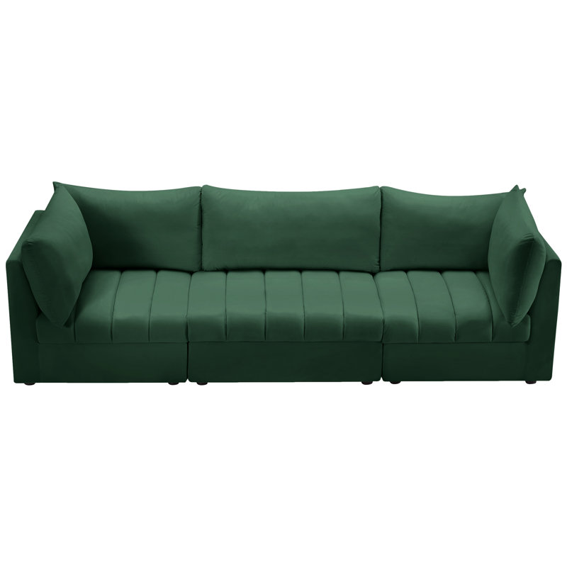 Canapé modulaire Ensoll, Velours vert