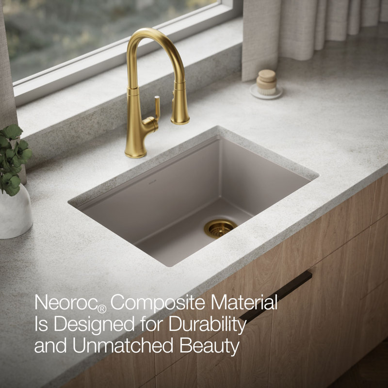 Billings Undermount Single-Bowl Workstation Kitchen Sink, Beige
