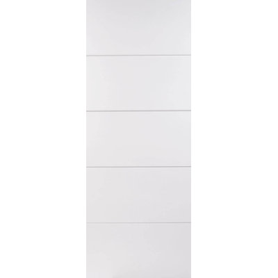 Essentials Horizontal 4 Line Primed White Internal Fire Door