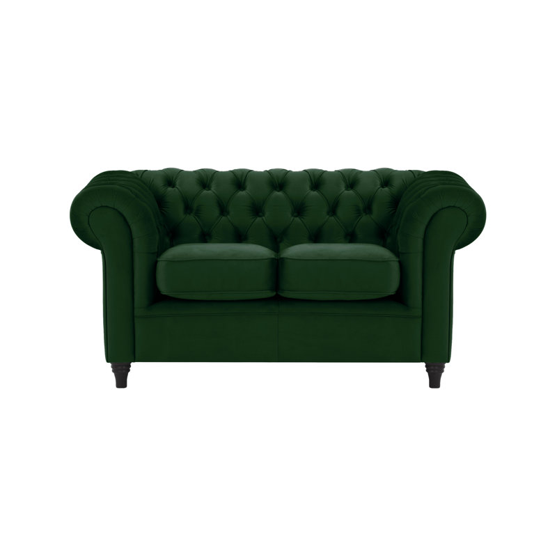 Burks 2 Seater Loveseat, Dark Green