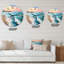 Horloge murale nautique et côtière pastel-59913644