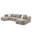 Canapé modulaire en U désossé de 135 po avec repose-pieds, sans assemblage requis-920454968