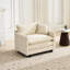 Nuage de chenille respirant beige à siège unique, coussin double couche pour une position assise confortable, conception ergonomique avec coussin, ajustement de l'espace modulaire de la maison, configuration en 30 minutes